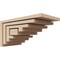 Ekena Millwork 4"W x 8"D x 4"H Wide Landon Rough Cedar Woodgrain TimberThane Corbel, Primed Tan CORUR04X08X04LANRCPR - alternate 1